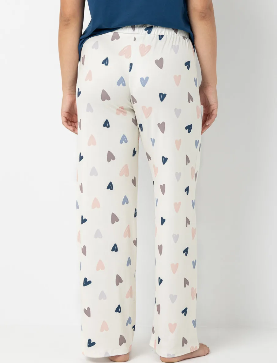 Wide-leg Printed PJ pants