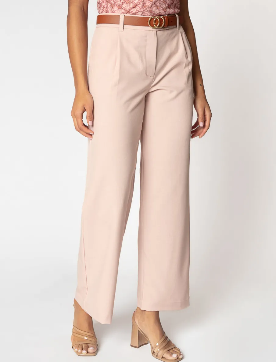 Wide-leg Regular-rise Pants
