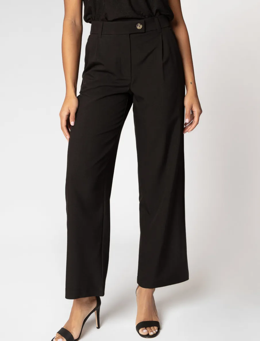 Wide-leg Regular-rise Pants
