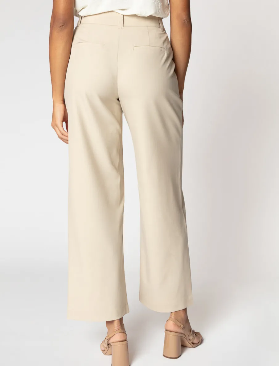 Wide-leg Regular-rise Pants