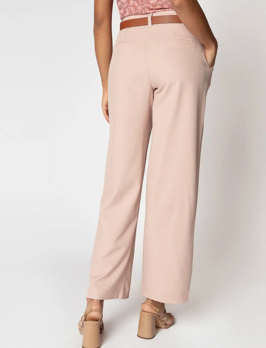 Wide-leg Regular-rise Pants