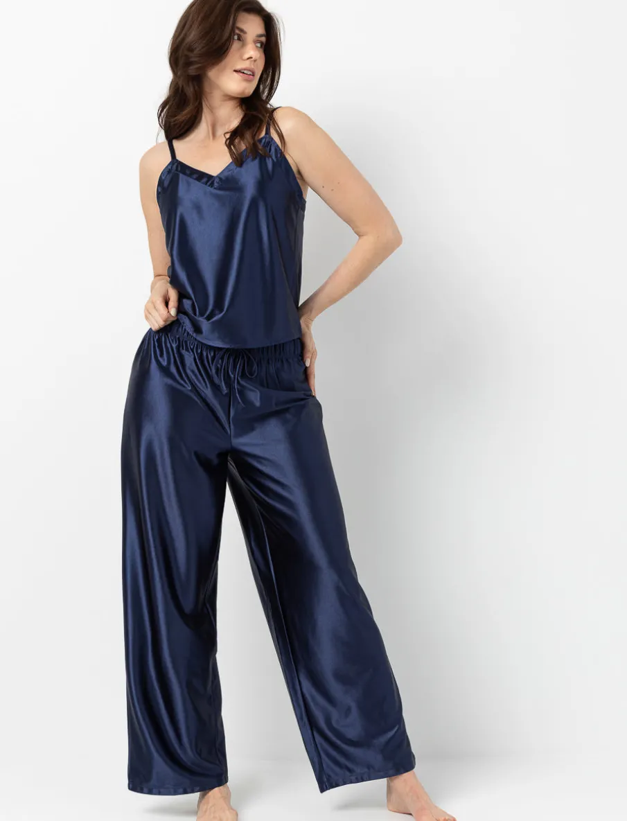Wide-leg Satin PJ Pants