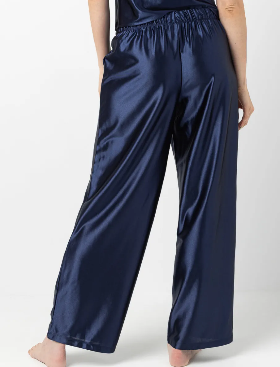 Wide-leg Satin PJ Pants