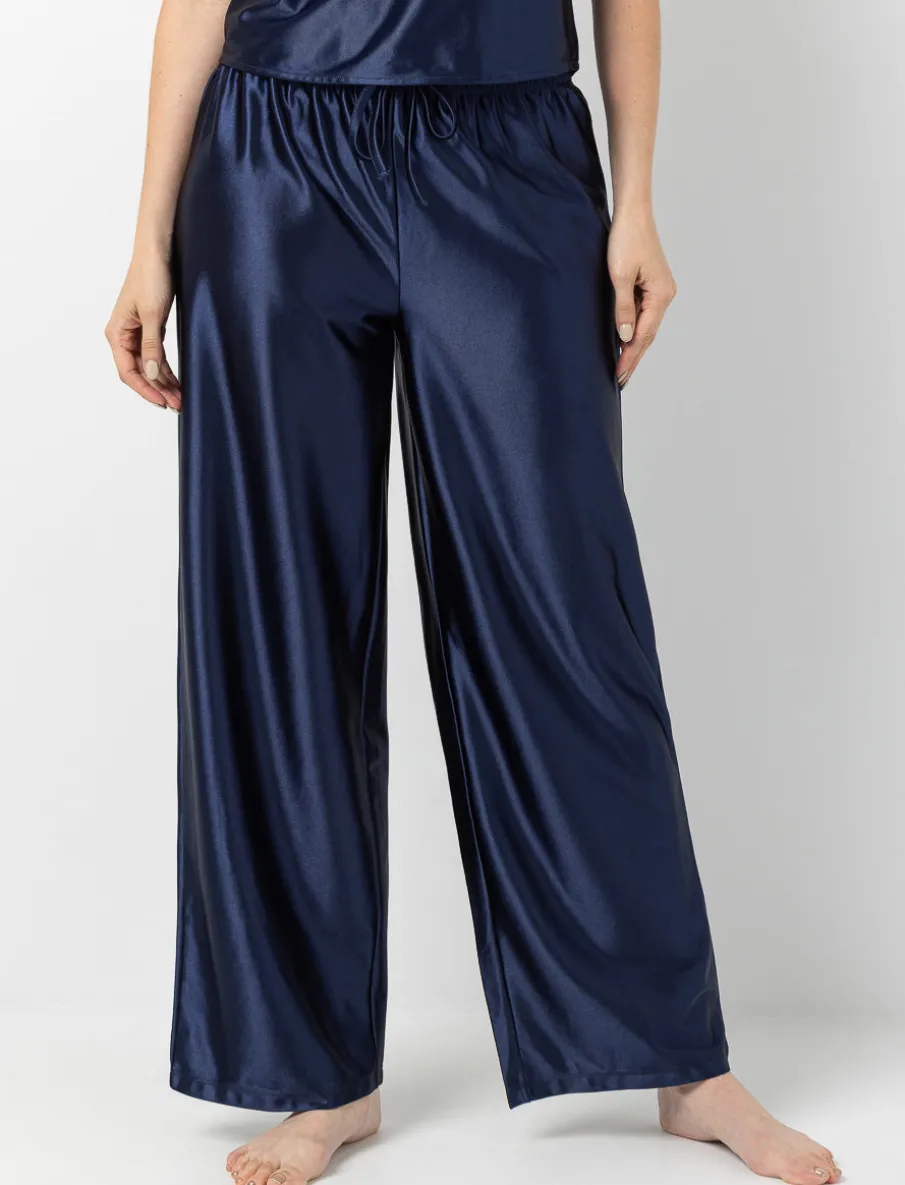 Wide-leg Satin PJ Pants