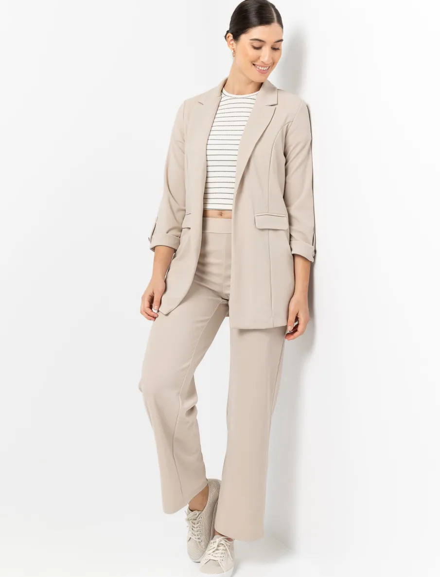 Wide-leg Scuba Trousers