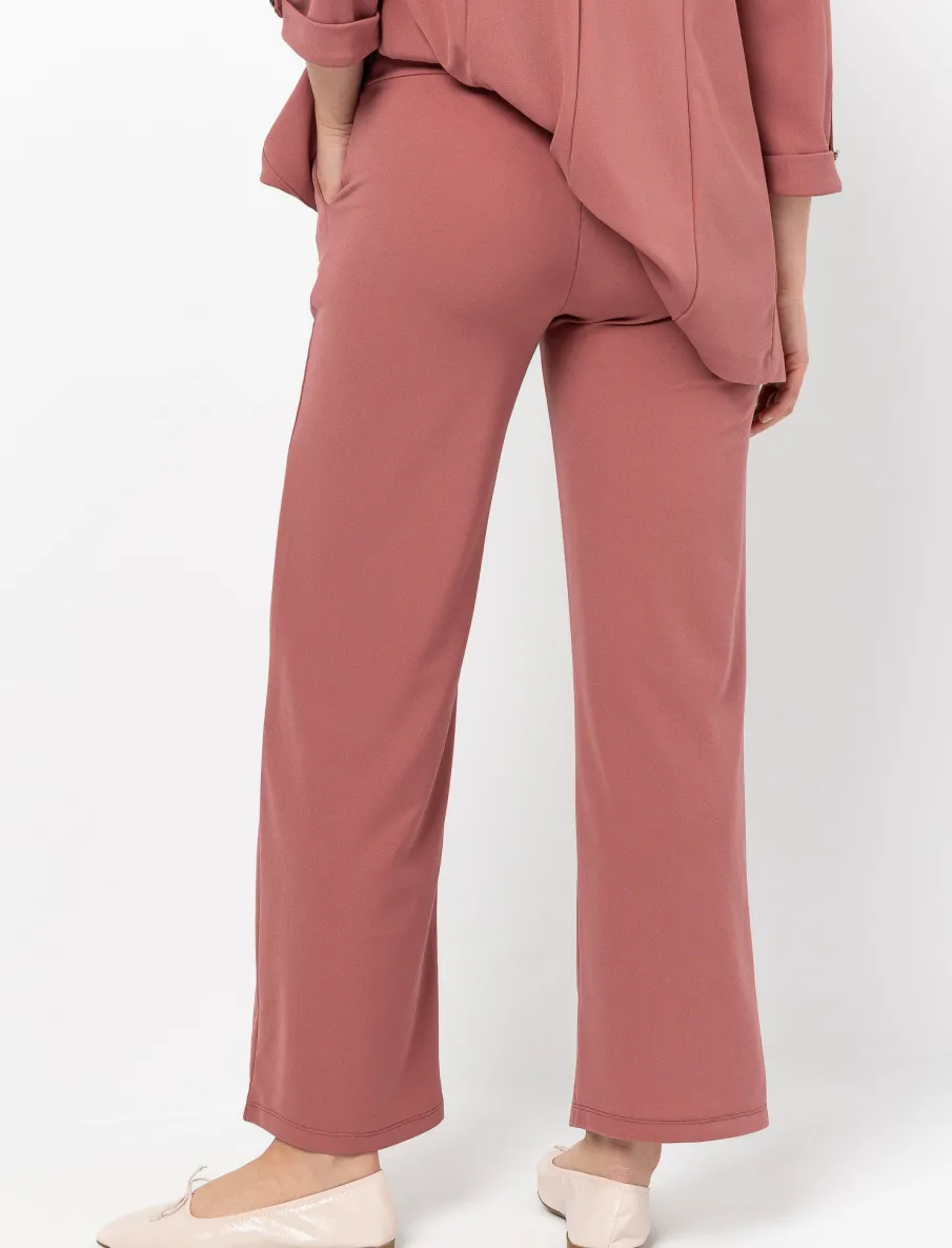 Wide-leg Scuba Trousers