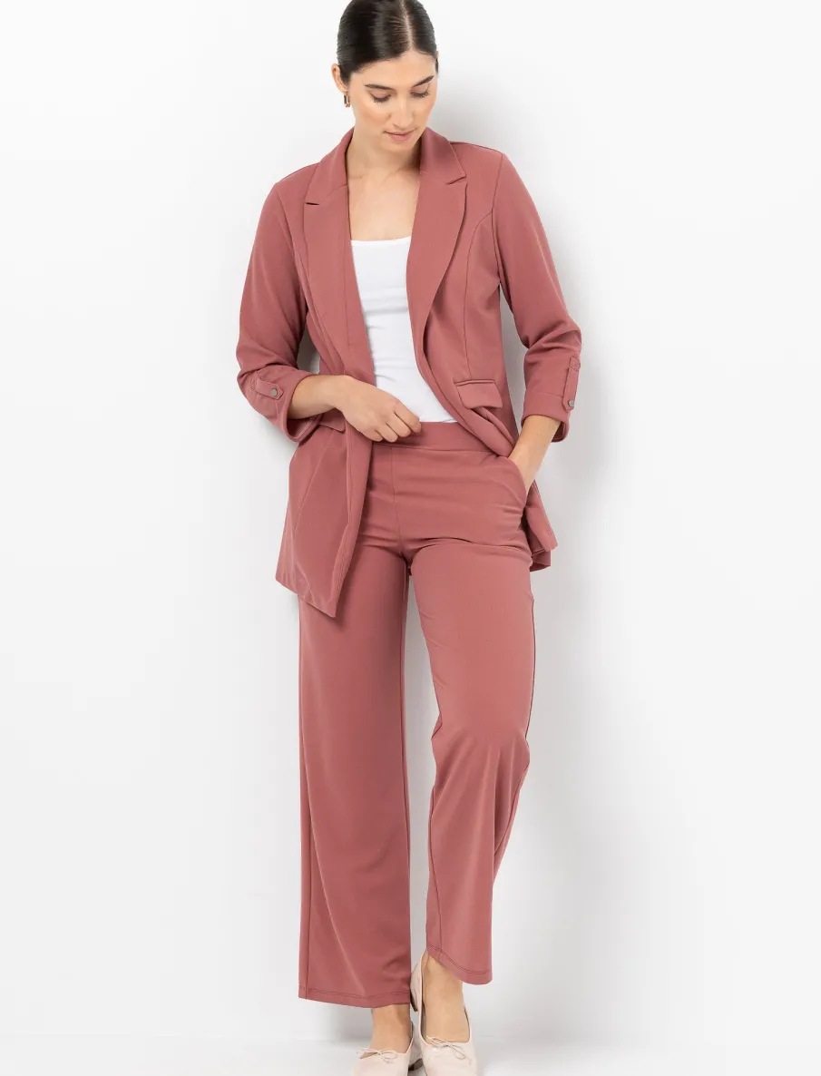 Wide-leg Scuba Trousers