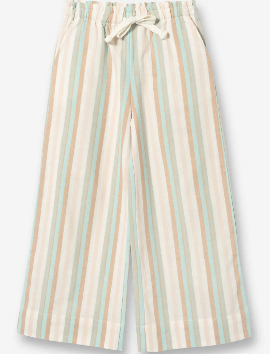Wide-leg Striped Trousers