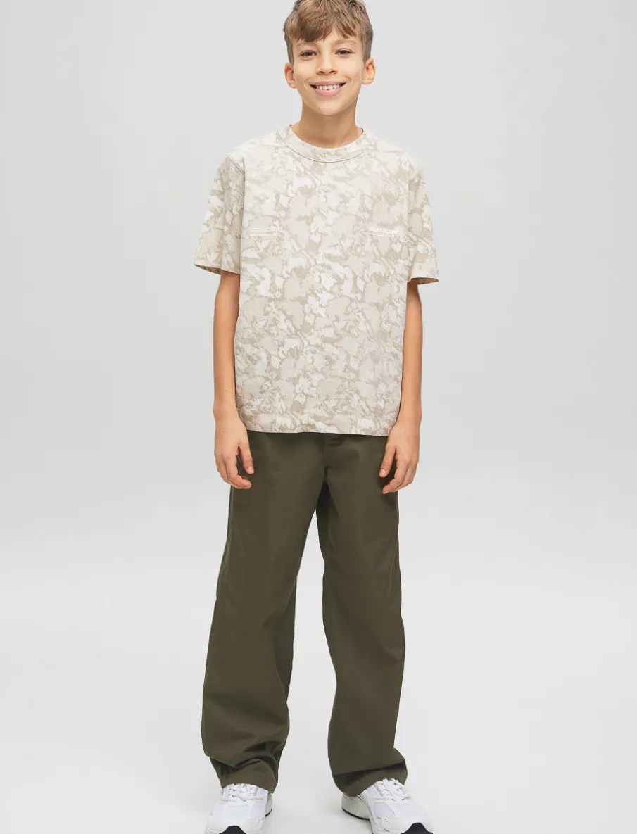 Wide-leg Worker Pants