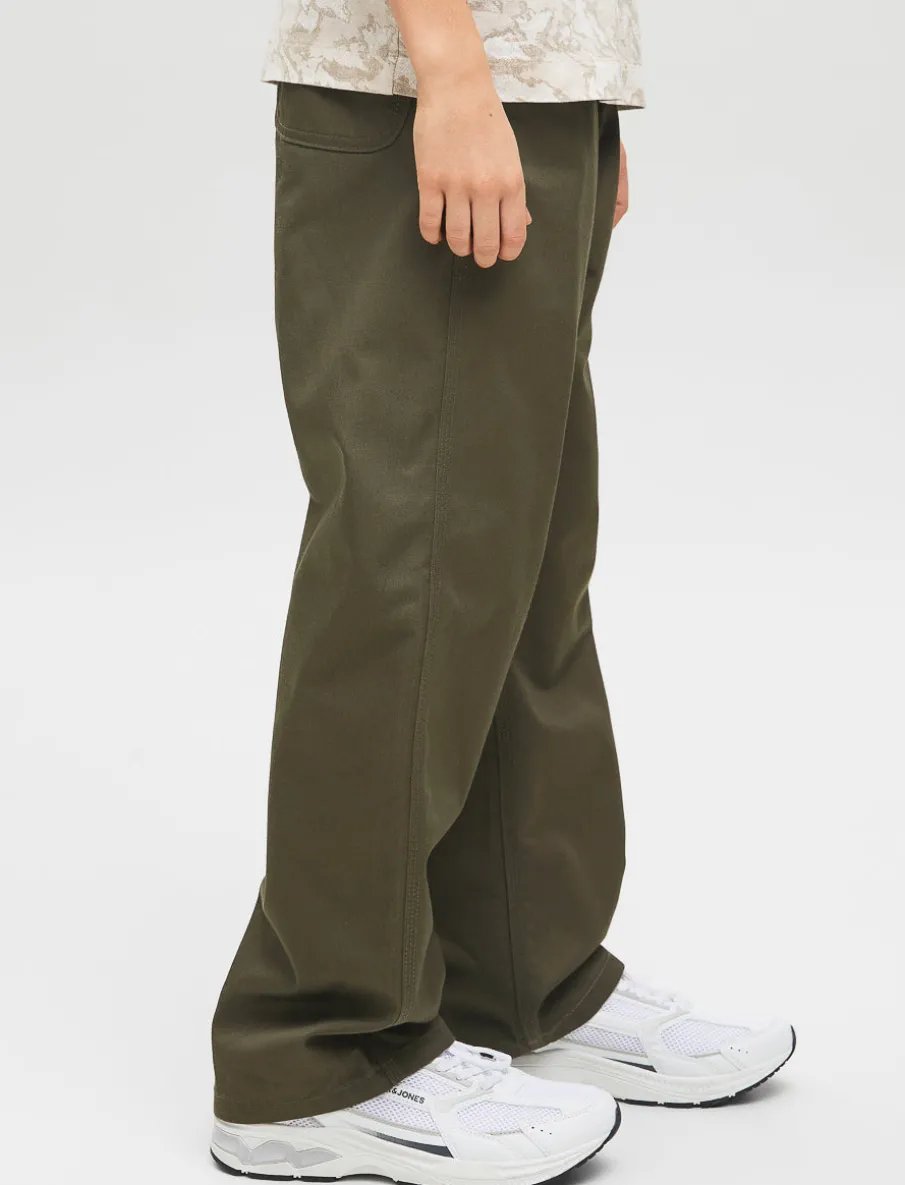 Wide-leg Worker Pants