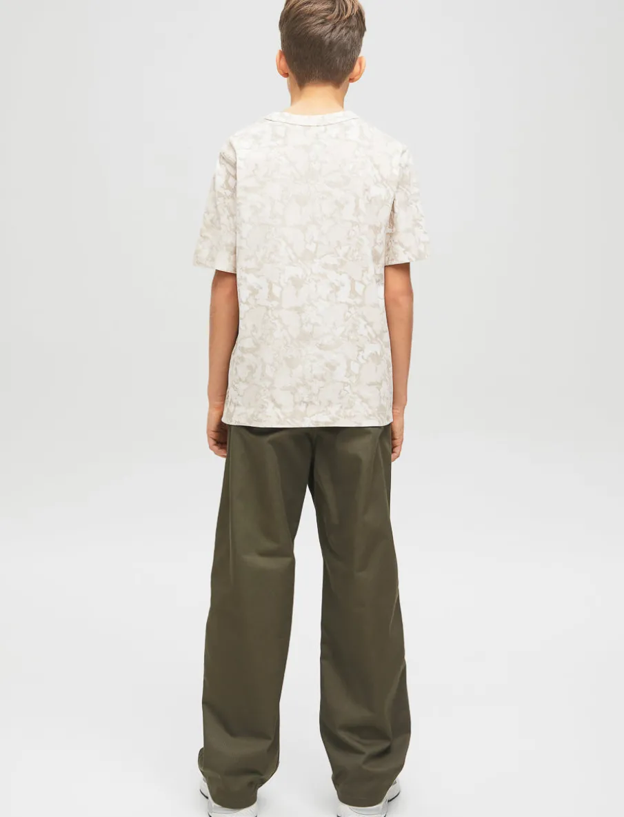 Wide-leg Worker Pants