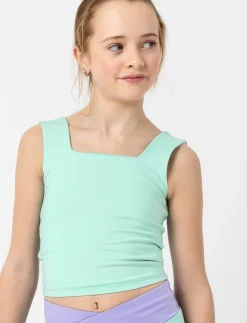 Wide-strapped sports tank top