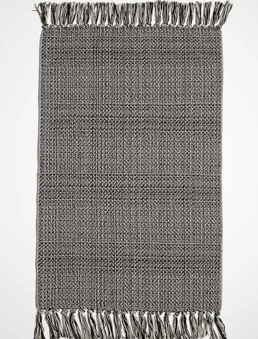 Woven Rug with Fringes