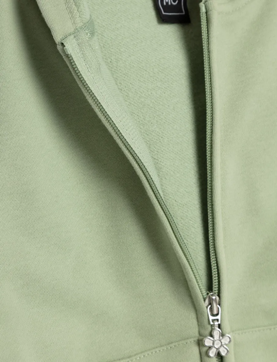 Zip-up Cardigan with Pocket