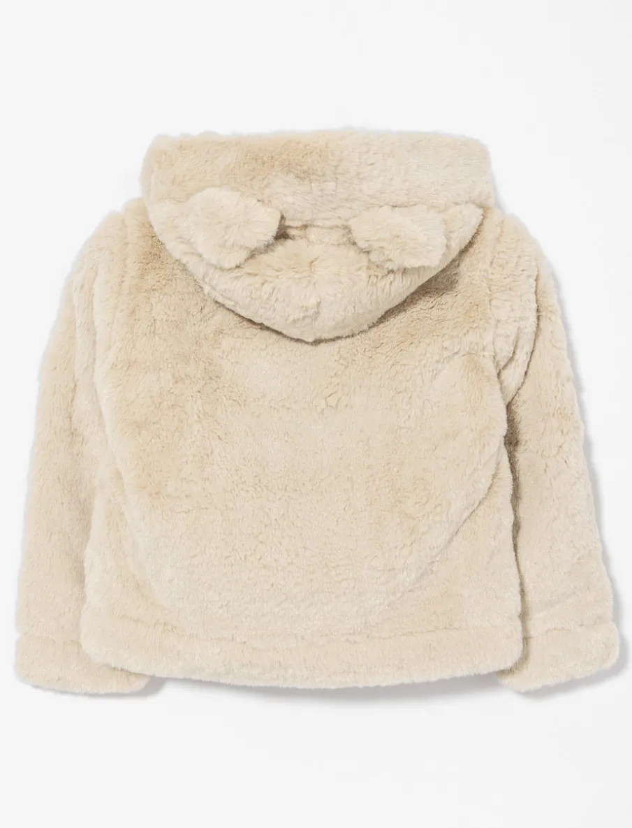 Zip-up Hooded Jacket with Ears - Little Girl