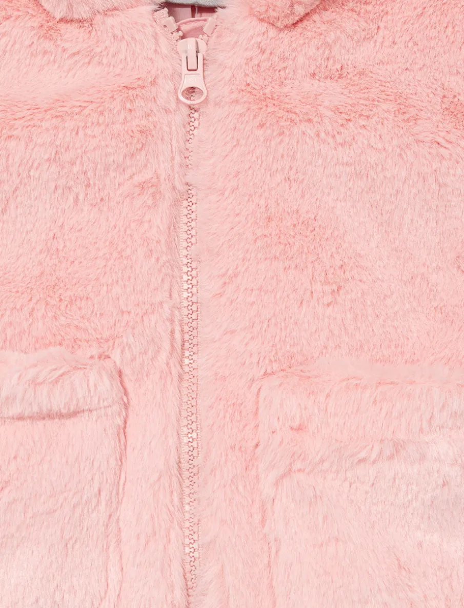 Zip-up Hooded Jacket with Ears - Little Girl