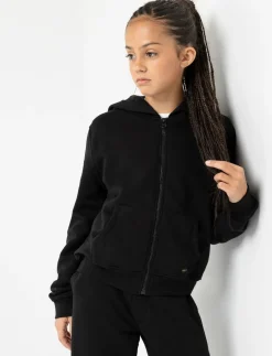 Zip-up Hoodie Cardigan with Kangaroo Pocket