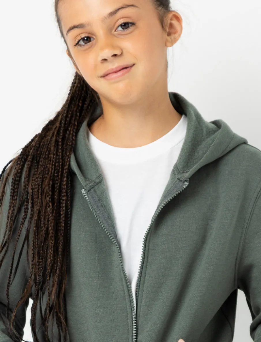 Zip-up Hoodie Cardigan with Kangaroo Pocket