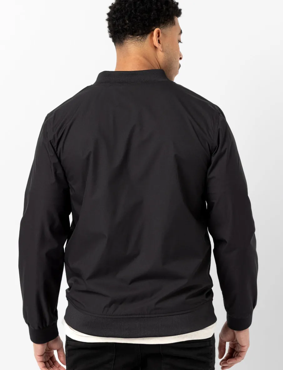 Zip-Up Jacket with Crew Neck
