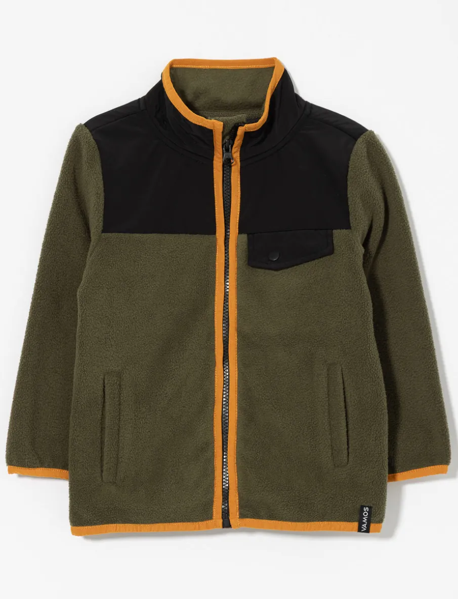 Zip-up Polar Jacket with Pockets - Little Boy